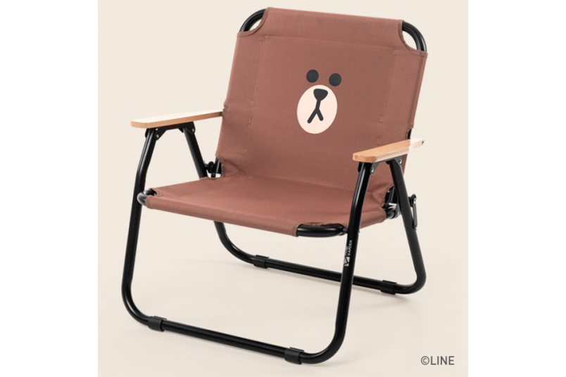 棕色布朗熊摺疊椅